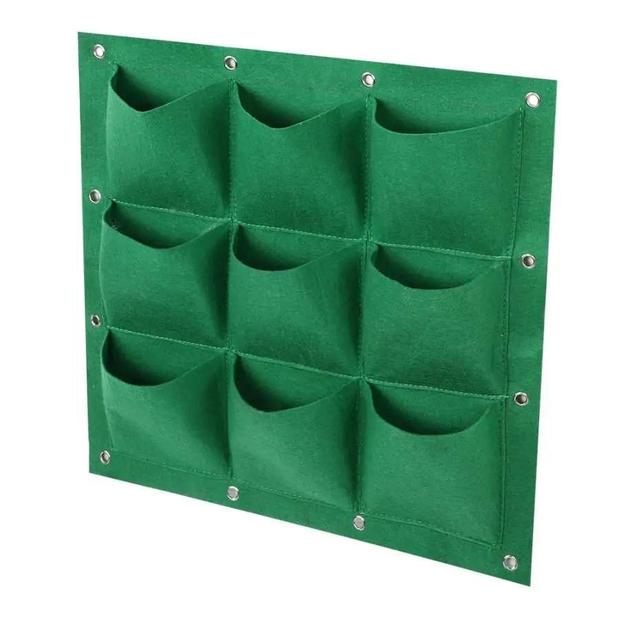 9 карманных настенных подвесных посадочных сумок вертикальное озеленение подвесной, настенный, садовый мешки для растений, овощей, гостиной