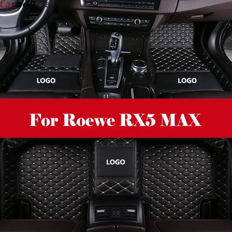 

Automotive interior Double layer Carpet Car Floor Mats Front& Rear Liner Leather Auto Mats For Roewe RX5 MAX