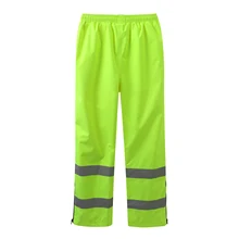 Светоотражающие дождевые штаны, защитные ветрозащитные водонепроницаемые штаны, уличные дорожные санитарные Комбинезоны для сада, дождевые штаны