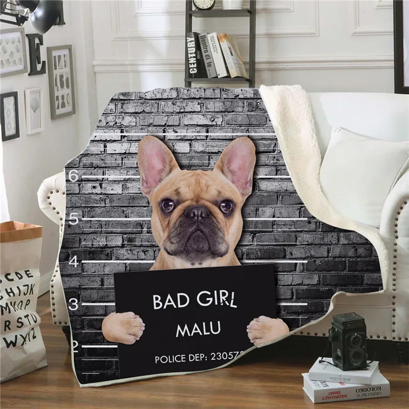 Bad Dog, 3D принт, шерпа, одеяло, диване, Стёганое одеяло, покрывало для путешествий, постельные принадлежности, бархат, плюш, пледы, Флисовое одеяло, покрывало - Цвет: 007