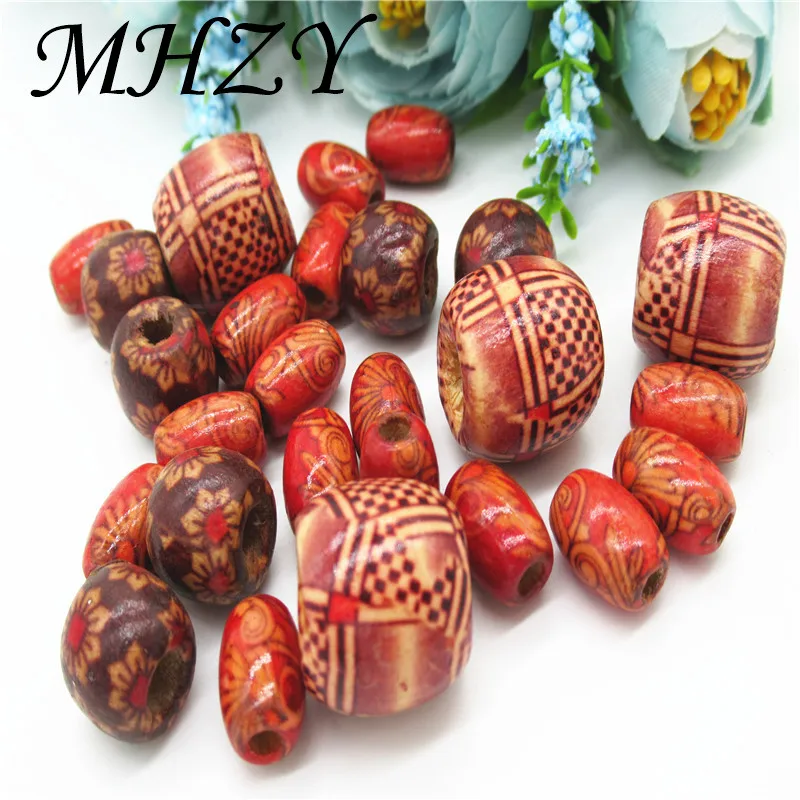 20 г/пакет DIY деревянные бусины для детей DIY Отдел аксессуары для браслетов смешанные деревянные бусины смешанные цвета размер QC32