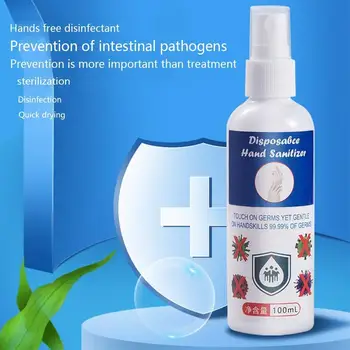 

100Ml Disposable Quick-Dry Wipe Out Bacteria Hand Sanitizer Disposable Antibacterial spray Gel Disinfection Cute Gel Q5P3