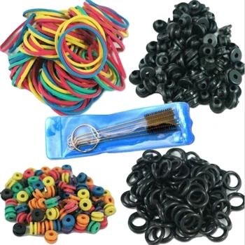 

5Pcs/Lot Tattoo Rubber Bands Rubber + O-Rings A-Bar Grommet Nipple Bands Machine Cleaning Brush Tattoo Accessories Tattoo Suppli