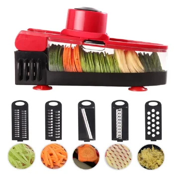 

New Arrival Slicer 5 Stainless Steel Blades Graters Vegetable Cutter Food Potato Carrot Peeler Kitchen Accessories