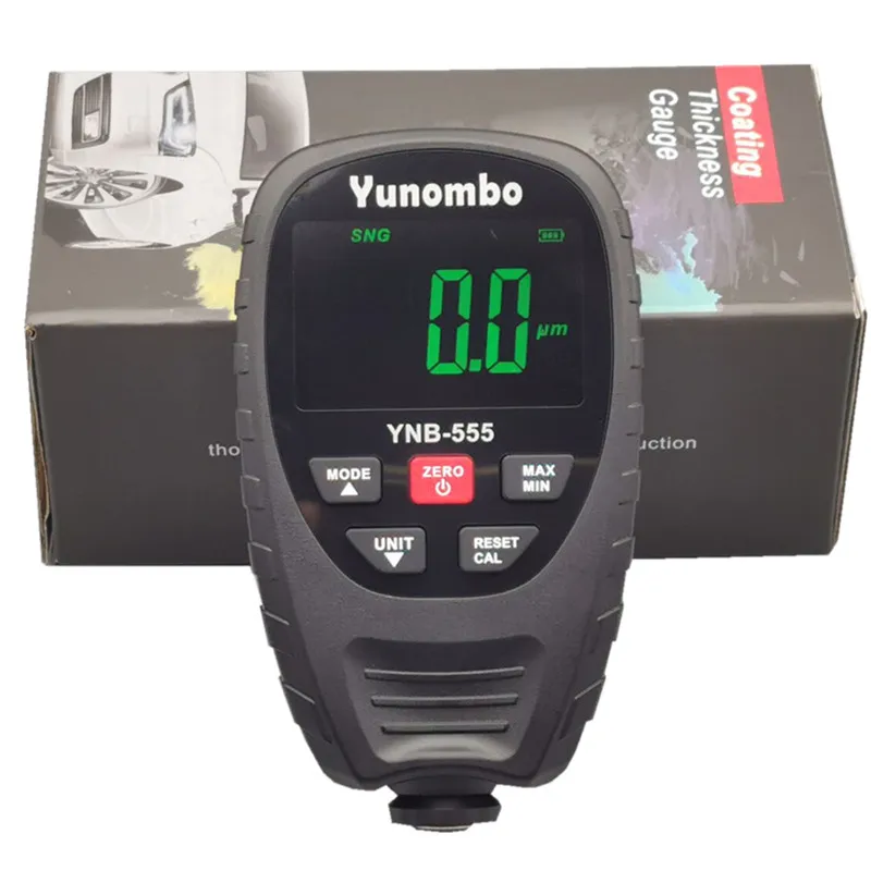 Yunombo YNB-555/YNB-555R Fe/nFe/Fe + Zn Car Paint Thickness Tester Coating Thickness Gauge Film Meter with Zinc Function