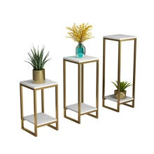 Железная художественная Цветочная стойка Золотая простота гостиная крытый бонсай украшение для рамки многоэтажная полка мягкая