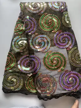 

New African Lace Fabric 2020 High Quality Lace Gold Embroidered Brocade Lace French Tulle Lace Fabric For Nigerian Party Dress