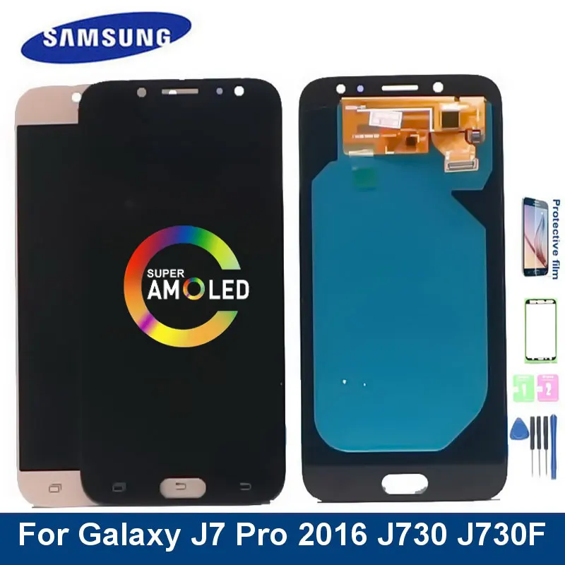 ЖК дисплей Super AMOLED для Samsung Galaxy J7 Pro 2017 J730 J730F с сенсорным экраном и дигитайзером в
