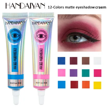 

HANDAIYAN 12Colors Matte Color Eyeshadow Cream Waterproof Cosmetics Eye Makeup Wholesale
