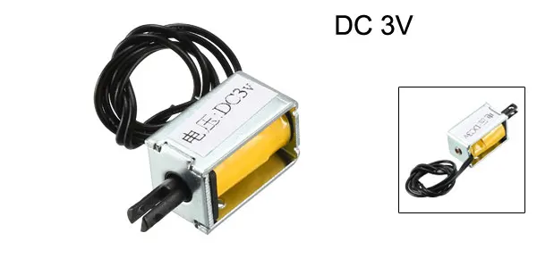DC3V 30g 2mm Uxcell 1 шт. нажимной тип соленоид Электромагнит постоянного тока 3/4. 5/6/12/15/18/24 V, а так же 30 г, 2/3/4/5/5,5/6/10 мм открытая рамка прямолинейного движения с хорошим качеством - Цвет: DC3V 30g 2mm