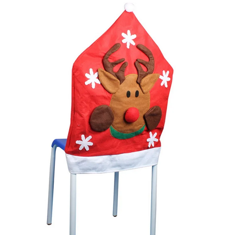 68x45cm Рождественский чехол на стул для столовой, съемный, моющийся, растягивающийся чехол на сиденье, вечерние принадлежности, рождественские украшения для дома Navidad - Цвет: 68x45cm