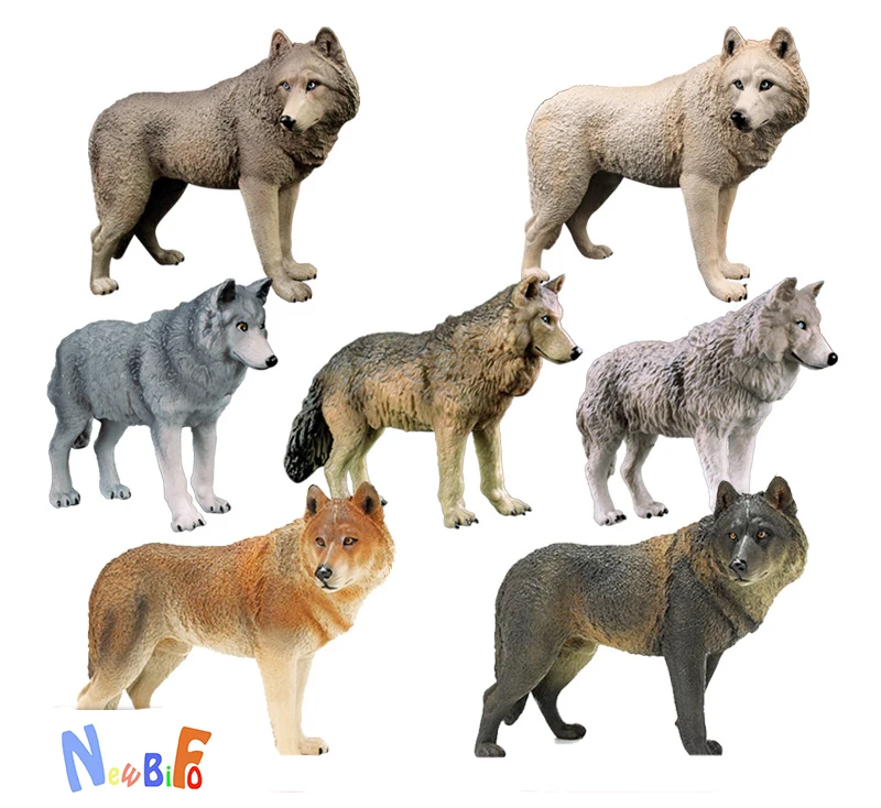 handgemaltes schwarzes Wolf Modell Realistische Tierfiguren pädagogisches handgemaltes schwarzes Wolf Modell Realistische Tierfiguren pädagogisches