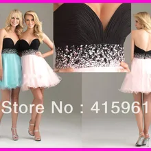 Популярные Розовые Милая Короткие бисера Вечерние, выпускные платья с блестками в нижней части спины vestido de formatura платья для выпускного