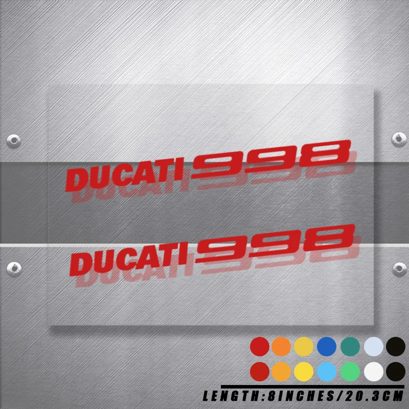 

New Motorcycle Bike Body Fuel Tank Sticker Reflective Waterproof Creative Helmet Logo Decal For Ducati 998B 998S 998R 998 R S