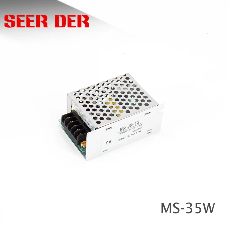Алюминиевый корпус 12 В 3A мини smps 35 Вт led Импульсный источник питания вольт 3 Ампер
