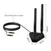 High Gain 2.4G/5G Dual Band External Antenna Cable Signal Reception For PCIE Desktop Wifi Adapter AX200 Card Wireless Router AP ► Photo 3/6