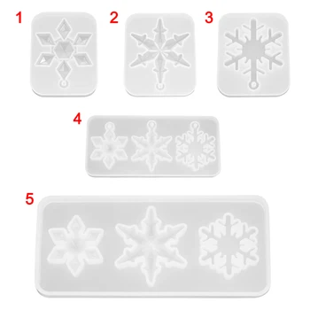 

In Stock Snowflake Epoxy Resin Molds DIY Silicone Casting Mould for DIY Crafts Necklace Earrings Pendants