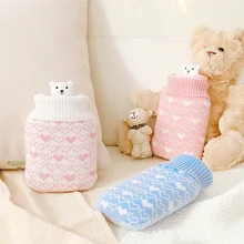 Милый мультяшный мешок для горячей воды, силиконовая грелка для микроволновой печи, мини грелка для воды