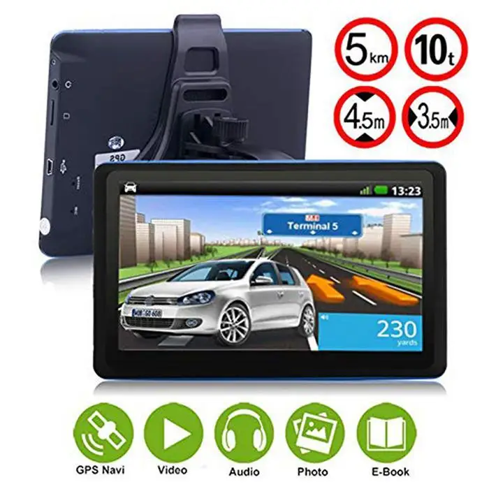 7 gps-навигатор 8G 256MB с RMVB, ASF, AVI, WAV, WMV9 и т. д. FM солнцезащитный комплект WINCE6.0 дюймов IGO/NAVITEL