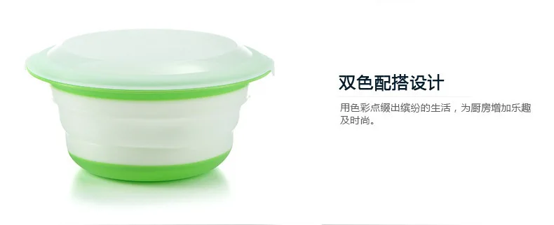 Outdoor Portable Silicone Foldable Bowl Three-piece Set Folding Cup Dull Polish Solid Color Folding Tableware shen suo wan lv xi