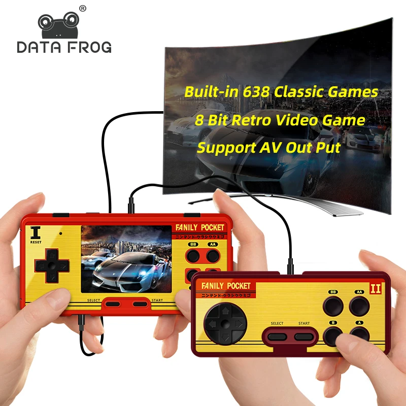 Портативная портативная игровая приставка DATA FROG 638 игр ретро мини игра лучший