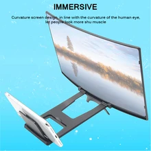 3D экран мобильного телефона HD лупа видео усилитель Универсальный смартфон Складной Настольный стенд нескользящий паз HD резьба объектива