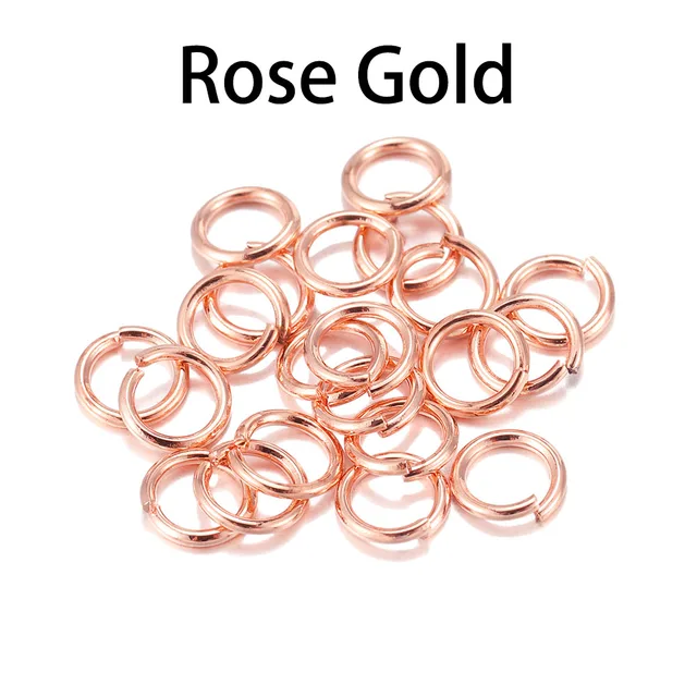 50-200pcs/lot 4 5 6 8 10 mm Jump Rings  Split Rings Connectors For Diy Jewelry Finding Making Accessories Wholesale Supplies Rose Gold