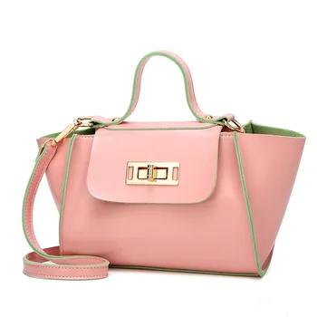 

Women Leather Handbags Crossbody Bags Fashion Trapeze Shape Lock Buckles Shoulder Bag Ladies Purse