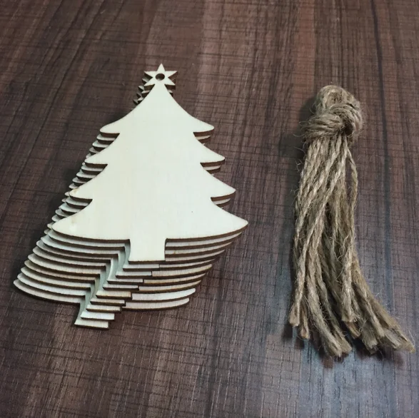 10 шт. деревянные рождественские украшения DIY игрушки подарки|Поделки своими