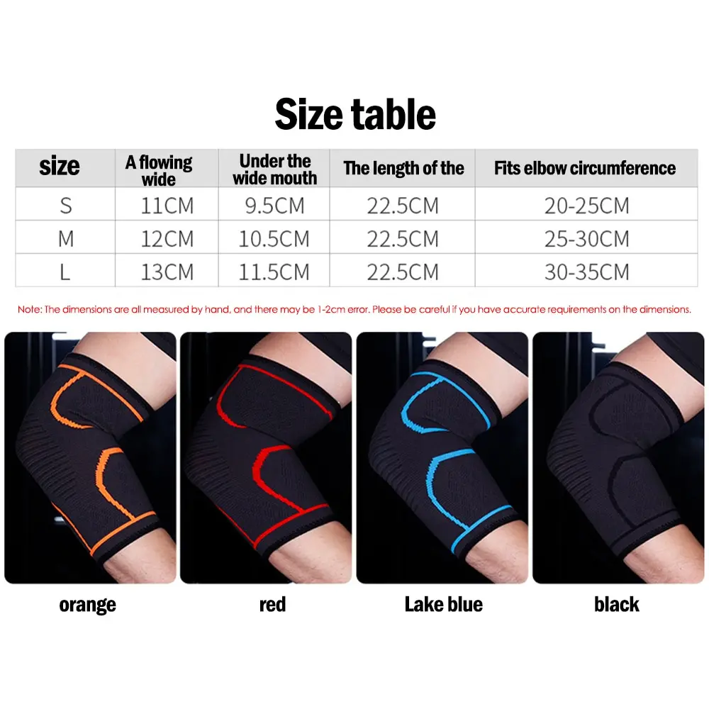 1PCS Elbow Support Elastic Gym Sport Elbow Protective Pad Absorb Sweat Sport Basketball Arm Sleeve Brace elbow brace,elbow strap,elbow pads