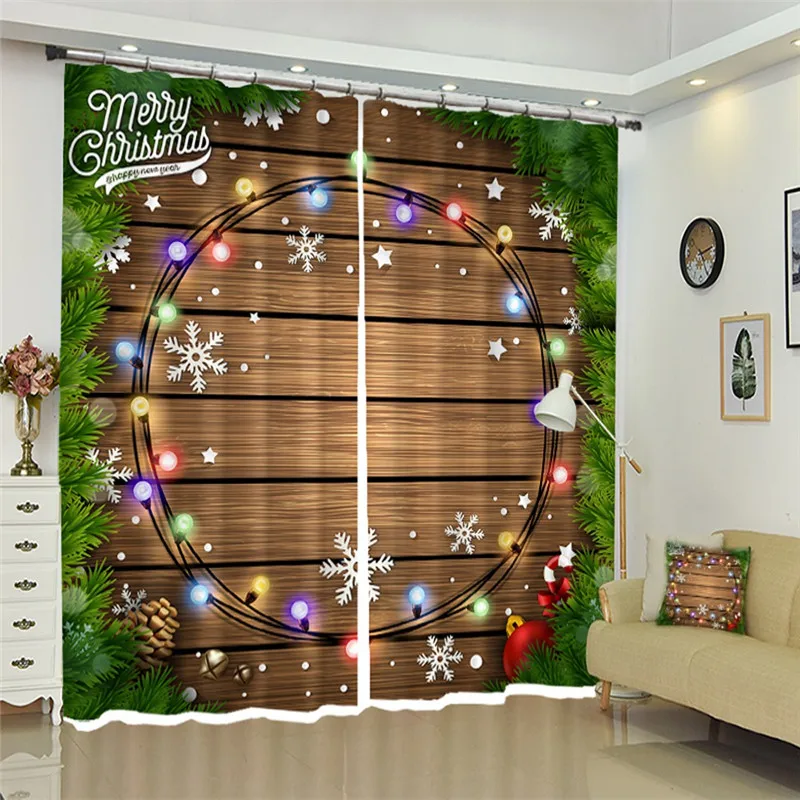 Customized size Luxury christmas 3D Blackout Window Curtains For Kids Bedding room Living Hotel Drapes Cortinas | Дом и сад