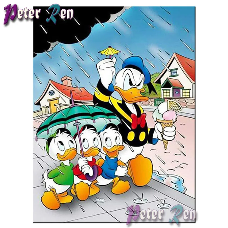 

Cartoon Diamond Painting Duck umbrella ice cream Embroidery Diy full Square or round Mosaic Picture Rhinestone Children's gift