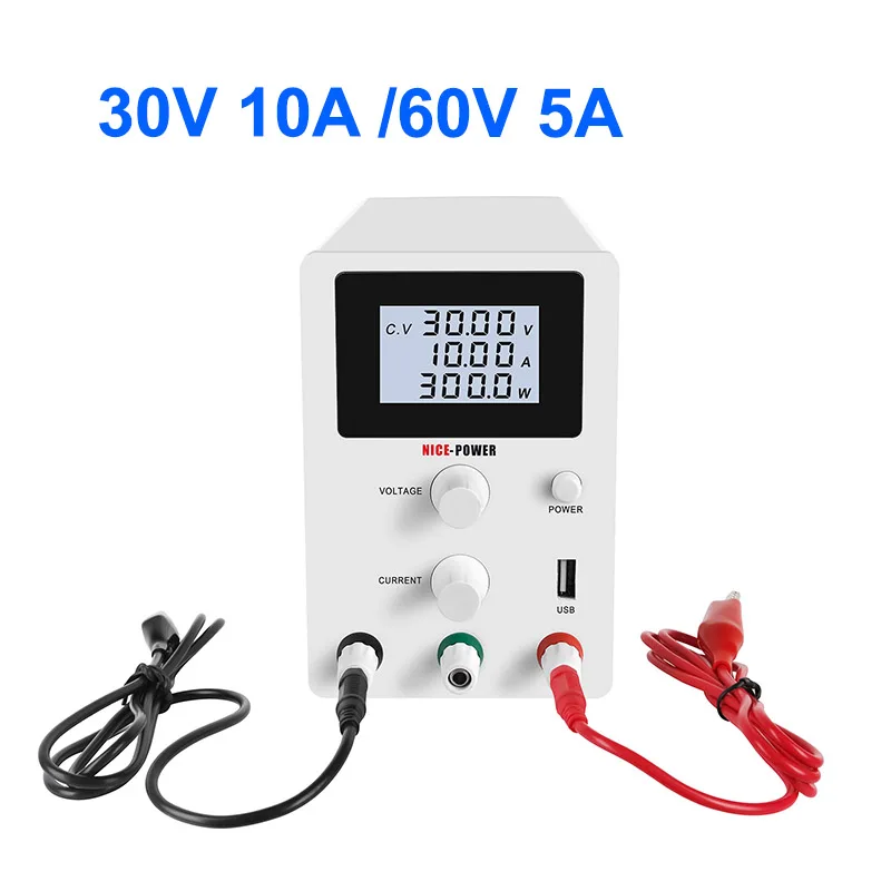 

LCD Screen DC power supply 30V 10A 60V 5A Mini Adjustable Digital DC power supplise Switching Power Laboratory repair tool