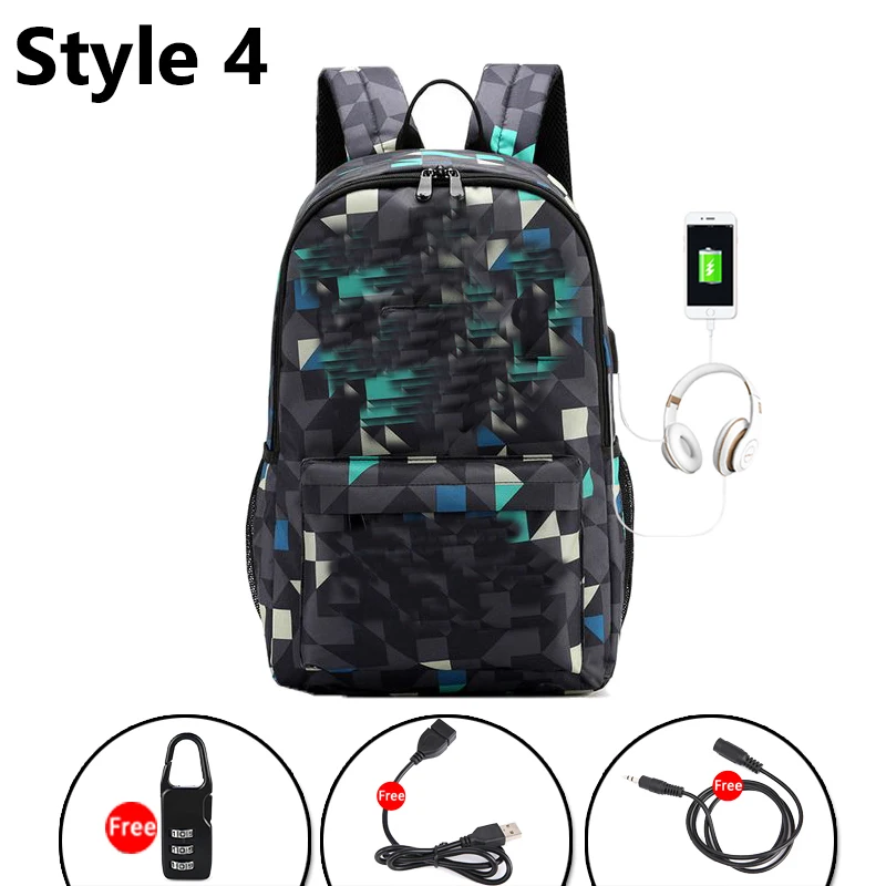 Световой холст Водонепроницаемый Противоугонный ноутбук рюкзак DJ для подростков, для мальчиков; обувь для девочек; обувь для студентов; школьный рюкзак для мальчиков Для женщин сумка
