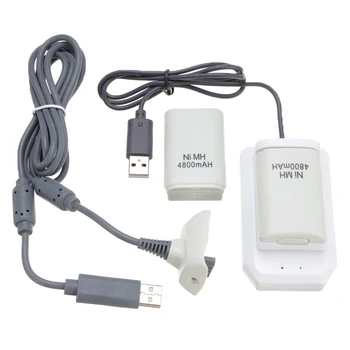 

Charger Dock Double Rechargeable Battery + USB Charger Cable Controller Power Charger Pack Dock For XBOX 360 Wireless Controller