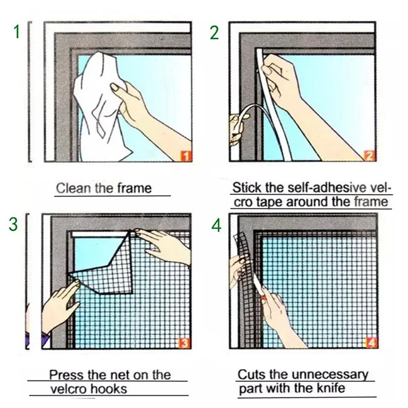 DUSTPROOFVEIL DIY самоклеящаяся антимоскитная сетка Flyscreen занавес насекомое Муха Москитная ошибка сетка moustiquaire фен товары для дома
