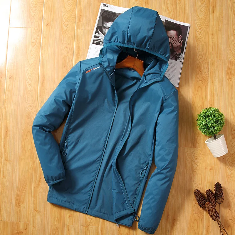 Пальто, мужское, для спорта на открытом воздухе, Тренч, пальто, ультра-тонкое, дышащее, летнее, ветрозащитное, защита от солнца, одежда, обработанная, Cust