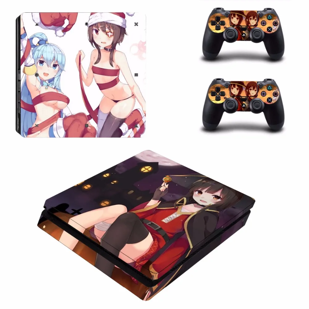 Аниме милая девушка Railgun Hatsune Miku токисаки Куруми Saber PS4 тонкая кожа Наклейка для playstation 4 консоль и контроллеры наклейка