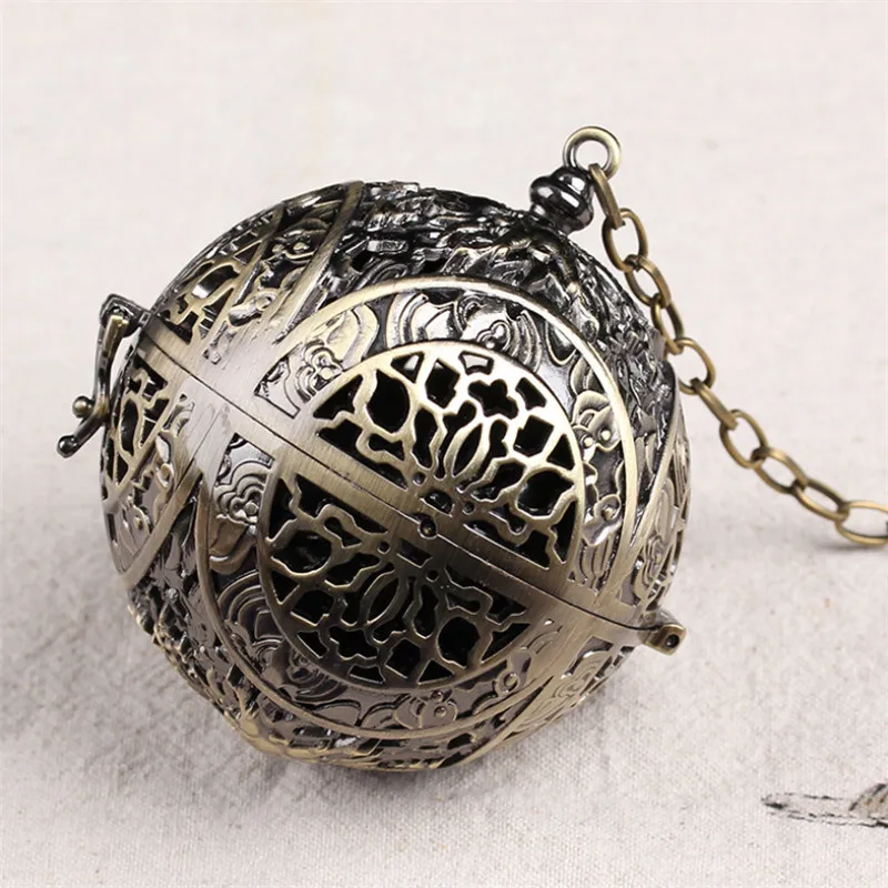 Bronze ball Медная полая катушка курильница античный креативный портативный аромаспираль держатель тибетская кадильница для ароматерапии дзен украшение дома - Цвет: Bronze ball