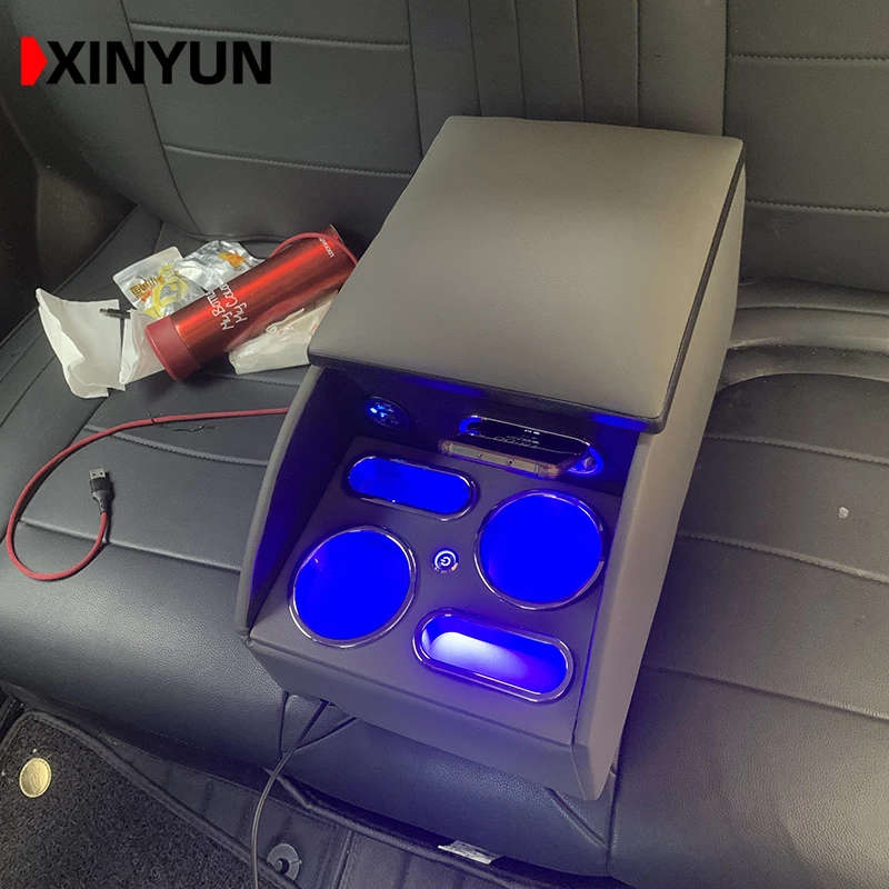 FOR HONDA XRV HRV CRV INSPIRE FIT civic accord jazz Pilot VEZEL Rear handrail box mobile phone charging USB LED Put paper towels car fuel tank