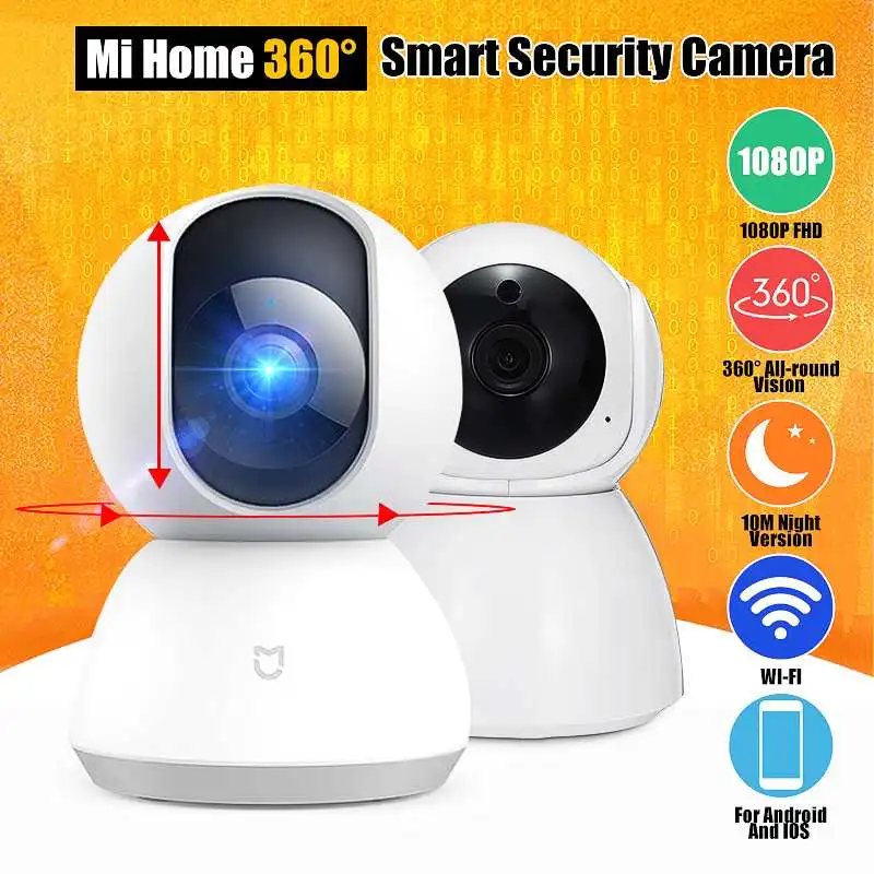 

Xiaomi Mijia Smart Camcorder 1080P WiFi Pan Tilt Security Camera Night Webcam 360Angle Wireless Mute Motor IP Camera Wifi Camera