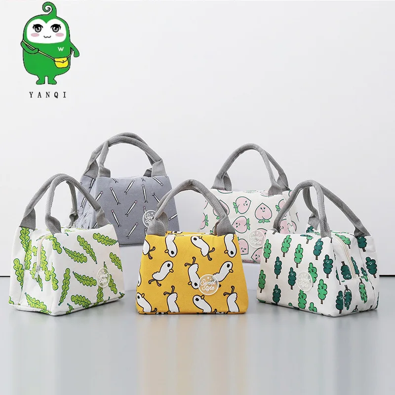 Водонепроницаемый ручной мешок Bento коробка мультфильм изолированный мешок для пикника холодные теплоизоляционные сумки для студентов ручной Ланч-бокс сумка