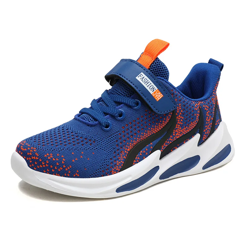 Новая баскетбольная обувь для детей Jordan обувь детская дышащая Спортивная обувь для мальчиков детские уличные кроссовки Открытый тренажер для мальчика корзина - Цвет: Синий