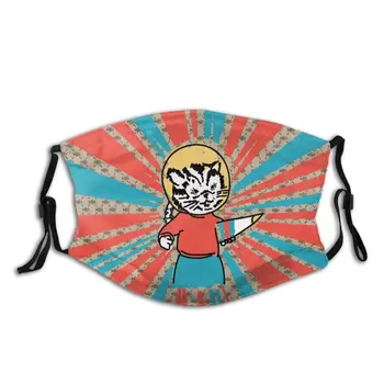 

protective mask with filter I Love All The Cats Kitty In The World anti dust PM2.5 reuse adult teen child girl