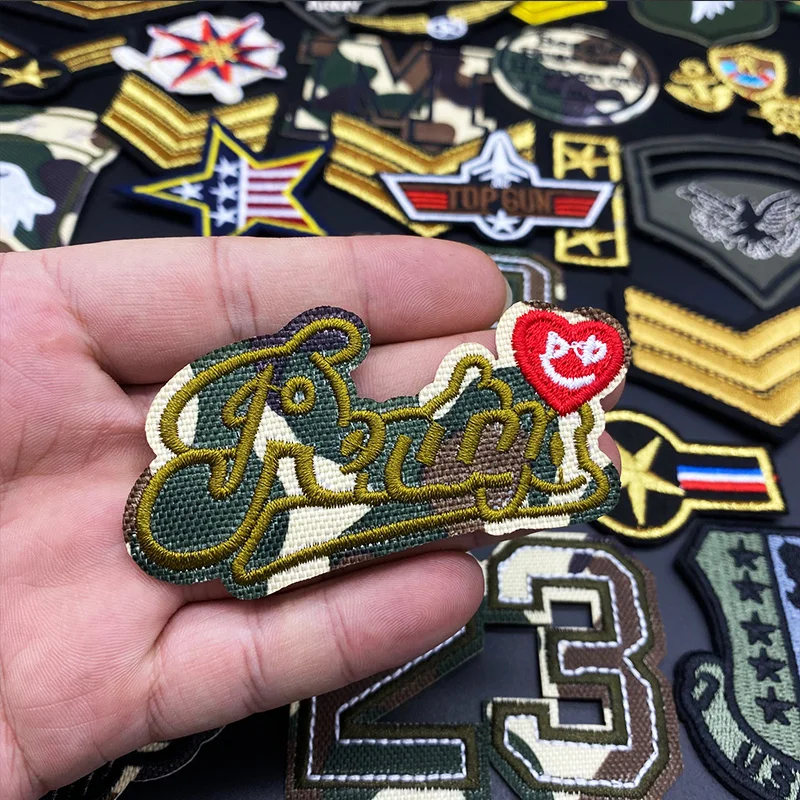 Army Military Patches Embroidery iron on sewing Flag American Air force Army  Badges for clothing accessories