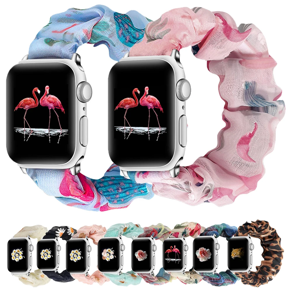 Женский шифоновый ремешок для наручных часов Apple watch series 5/4/3/2/1 38/40/42/44 мм|Ремешки