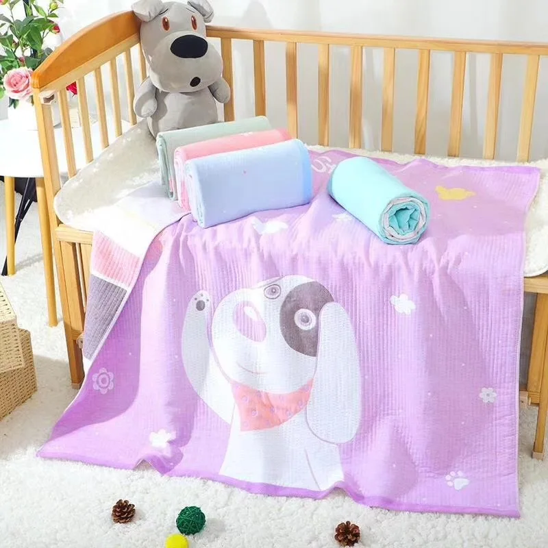 

Three Layer Padded Infants Towel Blanket Soft Breathable Children Blanket Summer Blanket