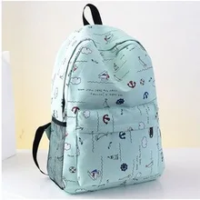 Стиль Холст Школьные сумки, студенческие тапочки в виде персонажа аниме спрей-модные принты рюкзак экспорт торговля