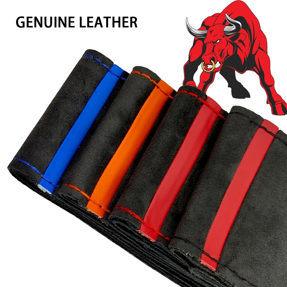 

DIY Braiding Genuine Leather Breathable 38cm Steering Wheel Cover Automobile Covers Steering Wheel for Car Interior Accessories