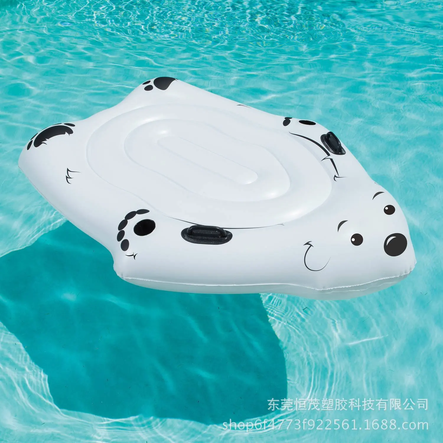 

Profession Customizable PVC Animal Floating Row Water Inflatable Cute Cartoon White Bear Floating Row Single Person Water Floati